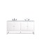 James Martin Vanities Athens 72in Double Vanity, Glossy White w/ 3 CM Carrara White Top E645-V72-GW-3CAR - alternate 1